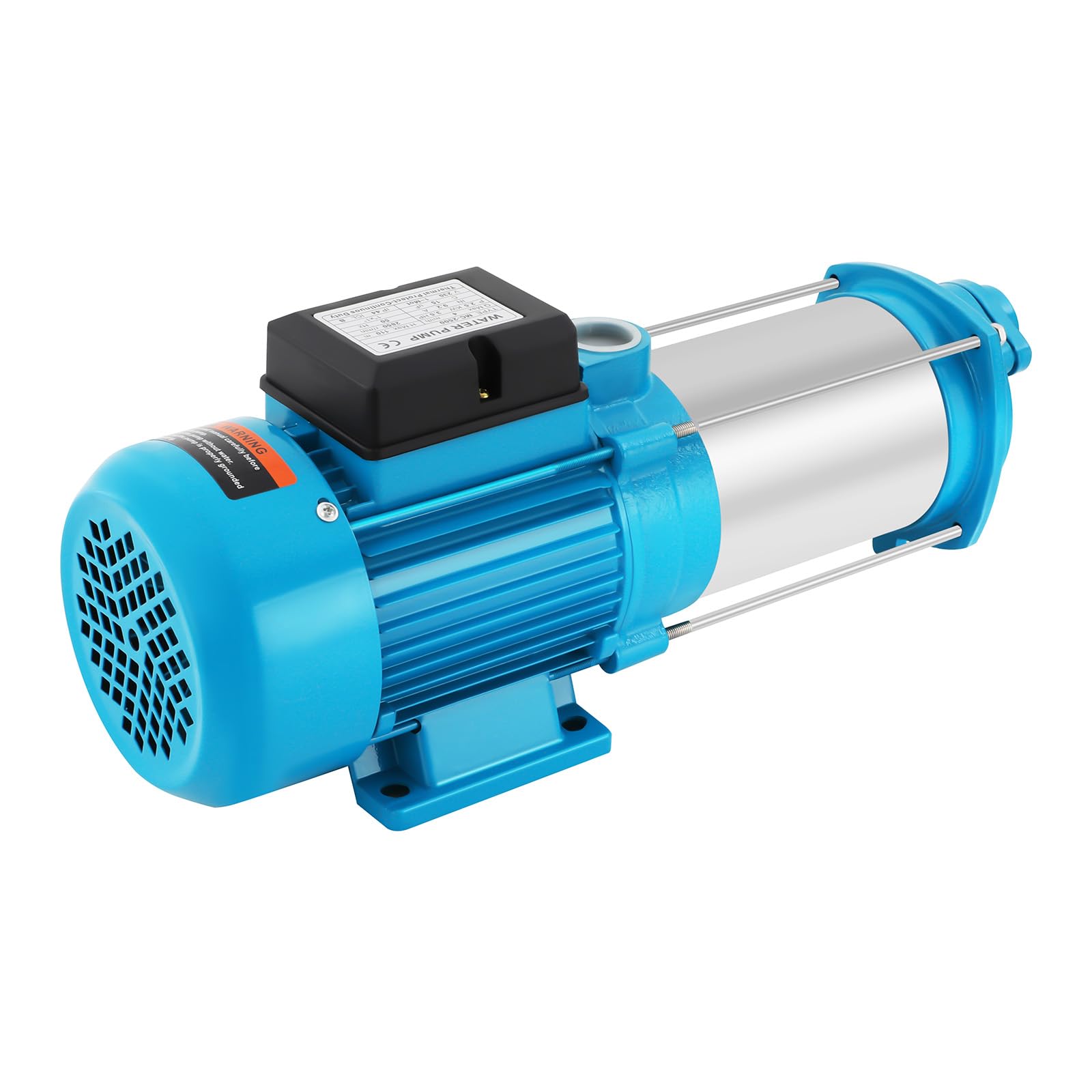 Bomba centrífuga monofásica autocebante,Motor de 2500 vatios, velocidad de rotación de hasta 2850 rpm, bomba de alta presión para aguas poco profundas
