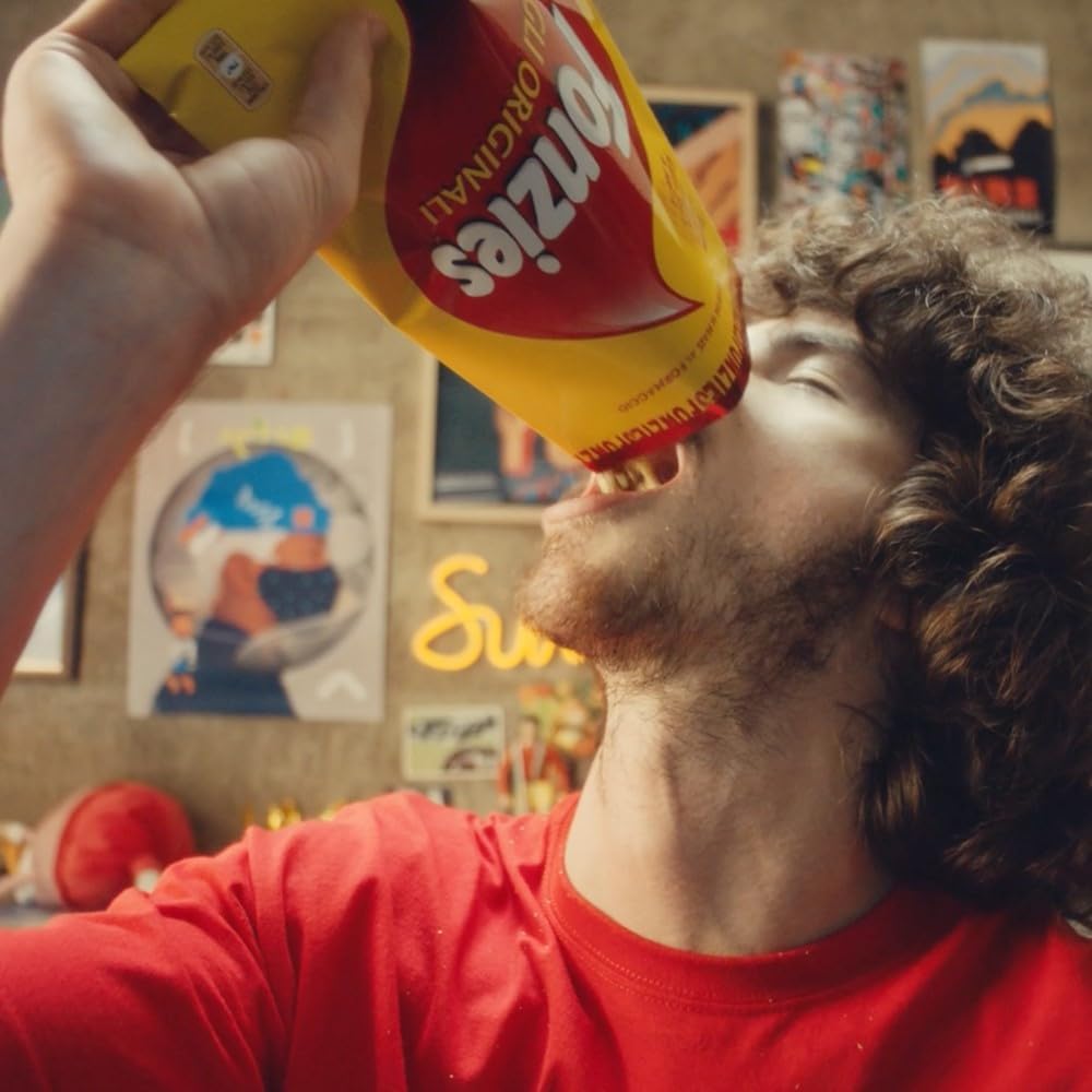 Fonzies Gli Originali, Croccantini di Mais al Formaggio, Cotti al Forno, 188g (multipack 8 bustine da 23,5g) (Confezione da 4) 188 g (Confezione da 4) - Immagine 3