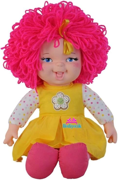 Hediyecik 45 Cm Sevimli Pembe Saçlı Oyuncak Efsane Lahana Bebek, Pembe