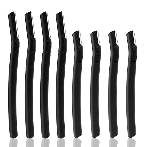 Maquinilla de afeitar para cejas, rasuradora facial Dermaplane para mujeres, afeitadora de cejas (8 unidades), eliminación de pelusa de melocotón