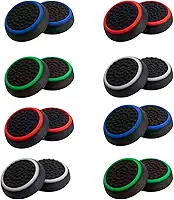 8 Pares Grip Borracha Silicone Botão Compatível Com Controle Gamer Borrachinha Protetor Analógico