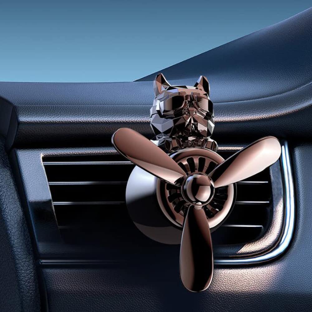 Désodorisant Voiture Ours Pilote - Clip Ventilation Avec Hélice - Décoration Parfum Aromathérapie
