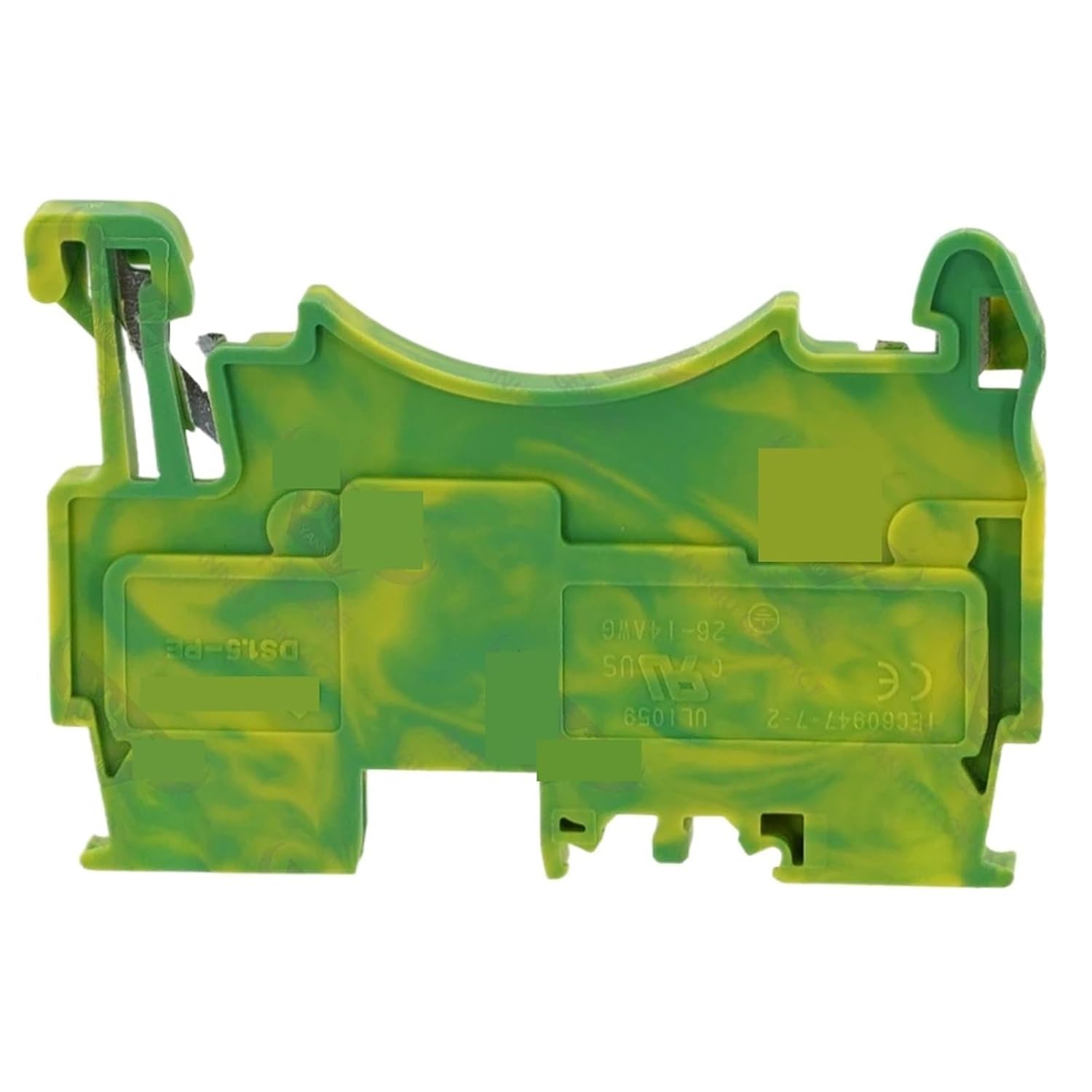 50Pcs DS1.5-PE-01P-1C Push-IN GROUND Feed-Through Earth Protect Wire Electrical Terminal Block DIN Rail PT1.5