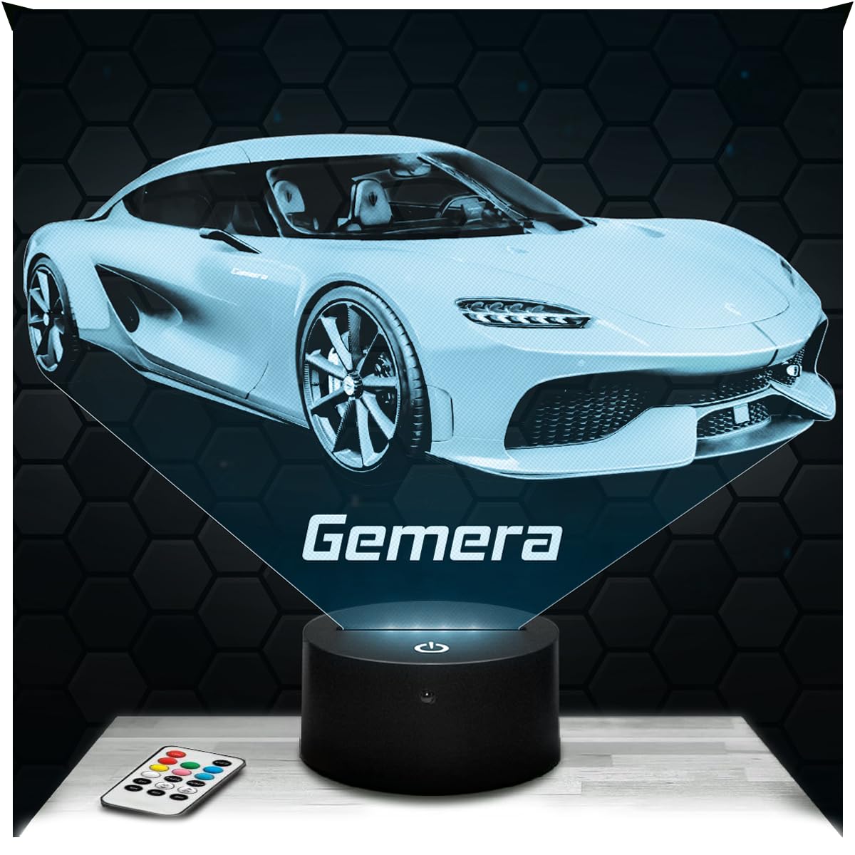 Lampephoto.fr - Gemera K car Supercar Tuning 3D Lamp Decoration, Gift idea for Men Gemera K car Object Adult Night Light Room Decor. Original Christmas, Gift Idea, Led Bedside, Merchandising