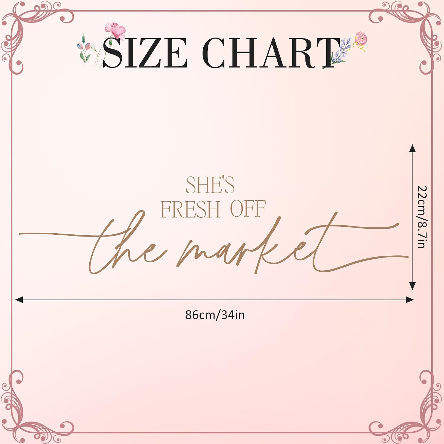 Fresh Off The Market Bridal Shower Decor - She Is Off The Market Banner, Farmers Market Decor for Balloons Arch Peel and Stick, Bridal Shower Themes Wedding Engagement Party Decorations image 3