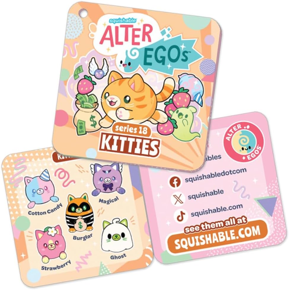 Squishable - Alter Egos Series 18: Burglar Kitty - Alter Ego Collection - 5.5 in - Soft Toy Collectible Stuffed Animal