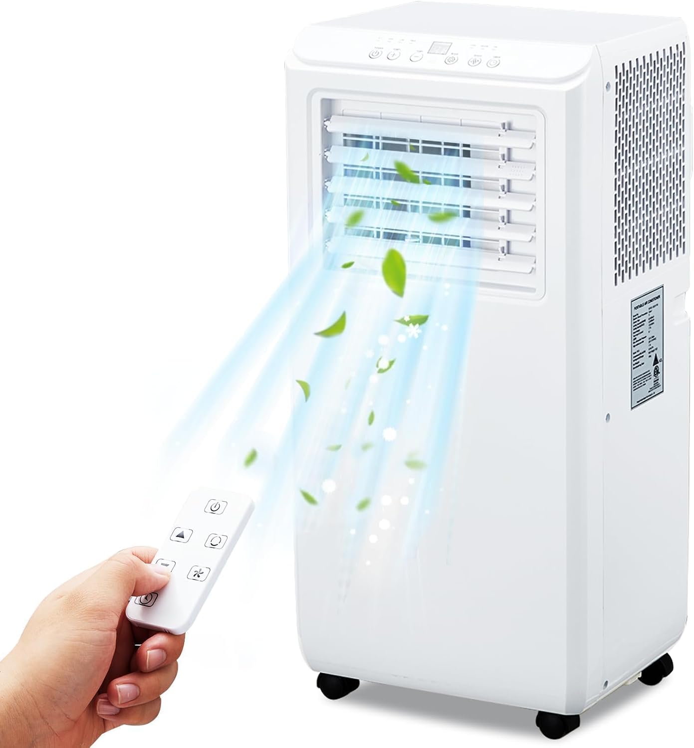 GarveeLife Portable Air Conditioner,10,000 BTU for Rooms up to 450 Sq.Ft., 4-IN-1 Smart Compact AC Unit with Cooling, 24 Hour Timer, Dehumidifier, Fan, Remote Control and Window Kit, White