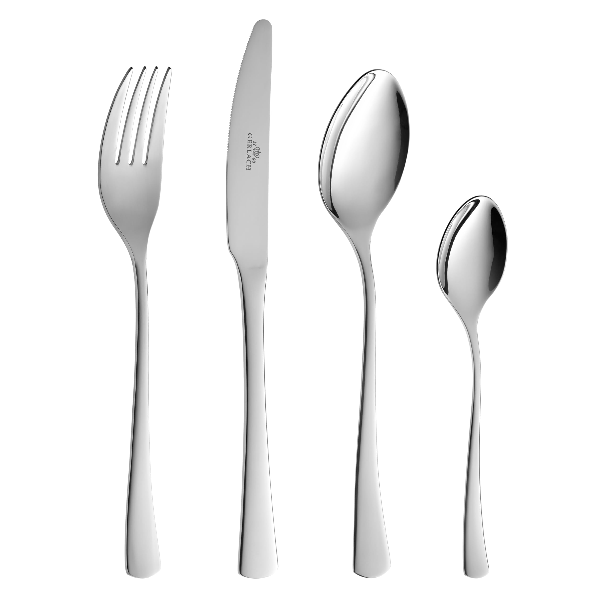 Gerlach 1760 Set de Couverts pour 6 personnes - 24 pièces - Acier Inoxydable 18/0 - sans Nickel - Couverts de Table - Tune