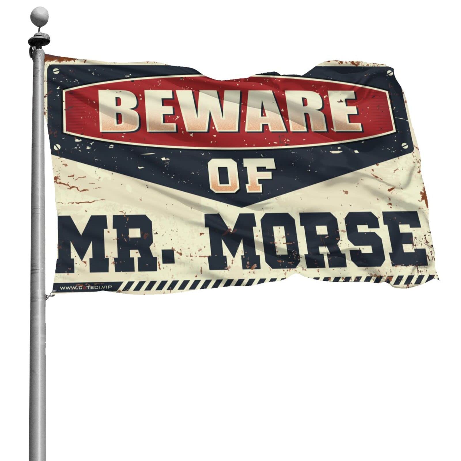 Drapeaux humoristiques Beware of Mr Morse grand-mère 152x244