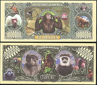 American Art Classics Set of 5 - Monkey Million Dollar Bill