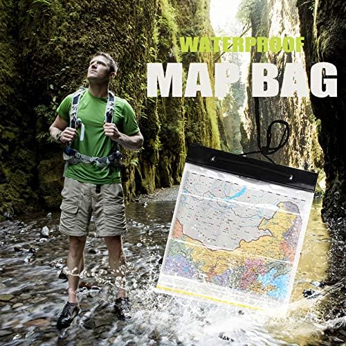 Compass Orienteering, Clear Navigation Compass for Explorer Expedition Camping, Hiking, Survival Mountaineering with Waterproof Map Case Bag and Emergency Whistle