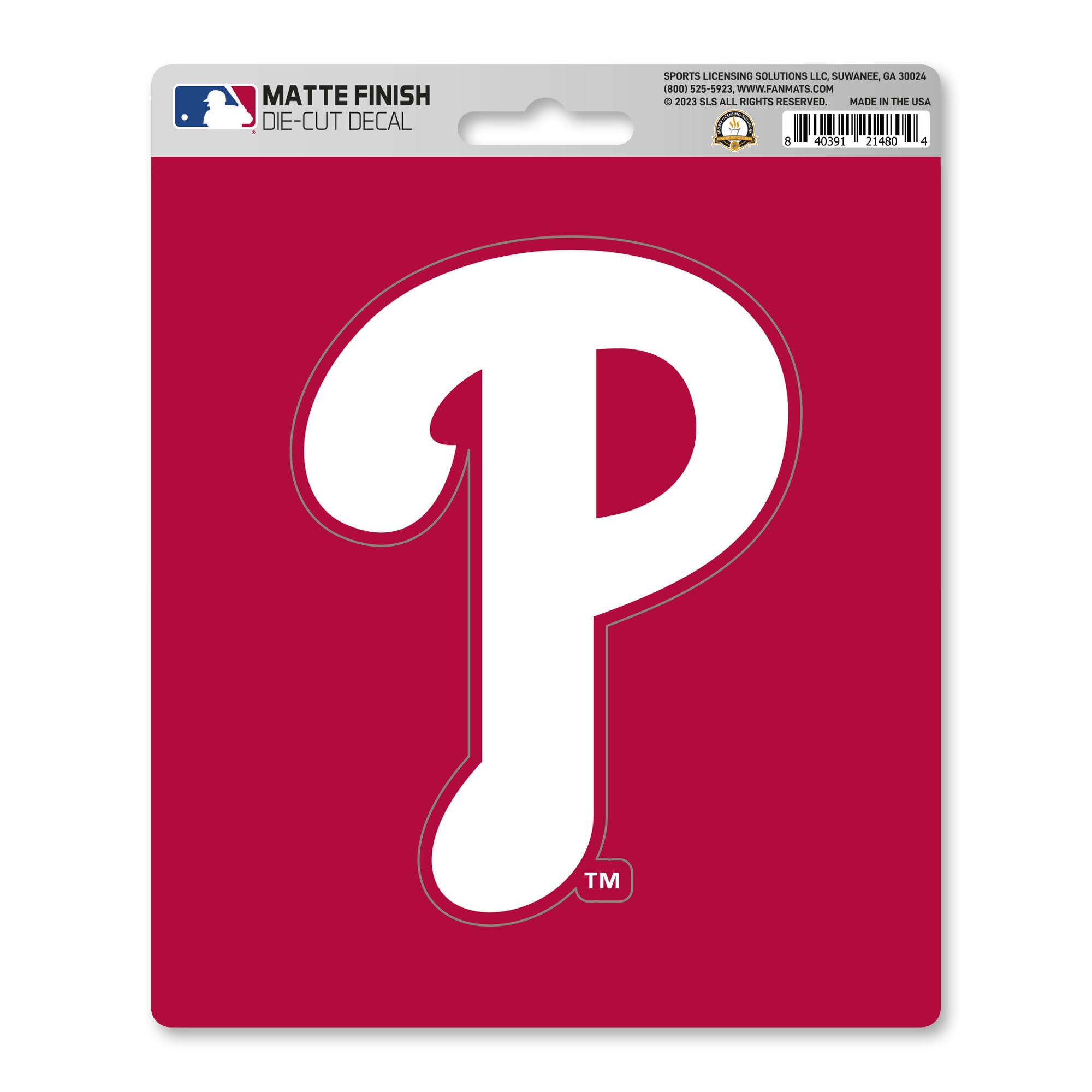 Calcomanía Philadelphia Phillies FANMATS con acabado mate antirreflejos duradero