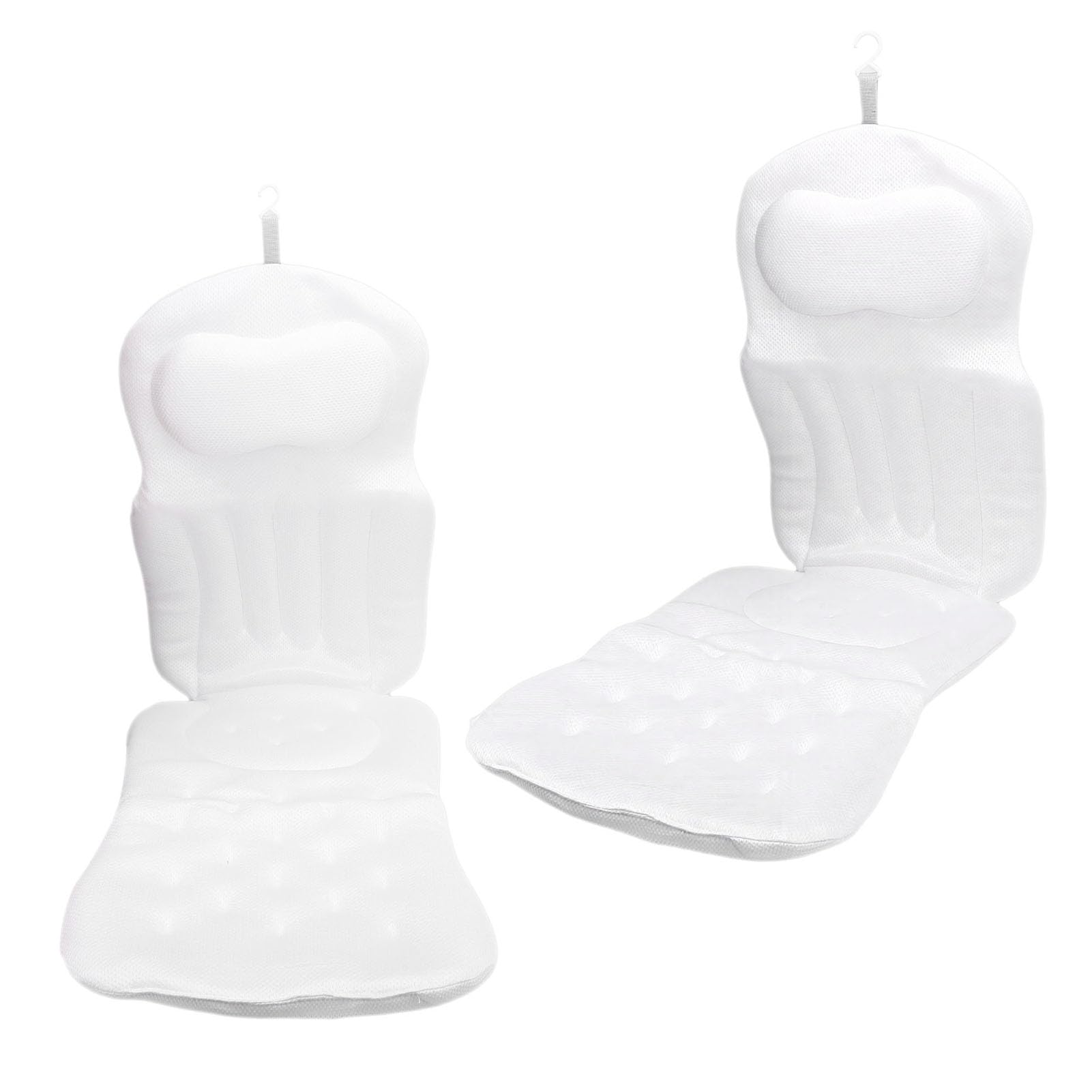 Fdit Oreiller de Bain Corps Entier, Coussin de Baignoire avec Ventouses,