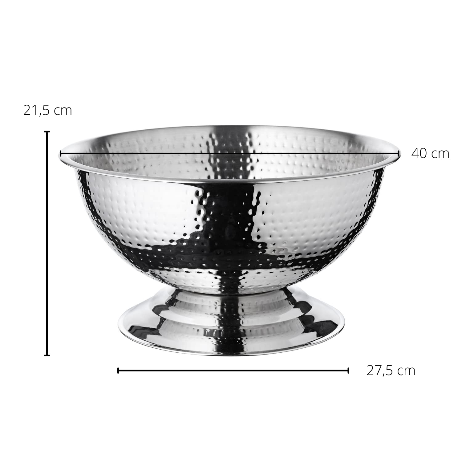 EDZARD Raffreddatore per champagne Cara (Ø 40 cm, grande) in acciaio inox - refrigeratore per bottiglie, refrigeratore per champagne