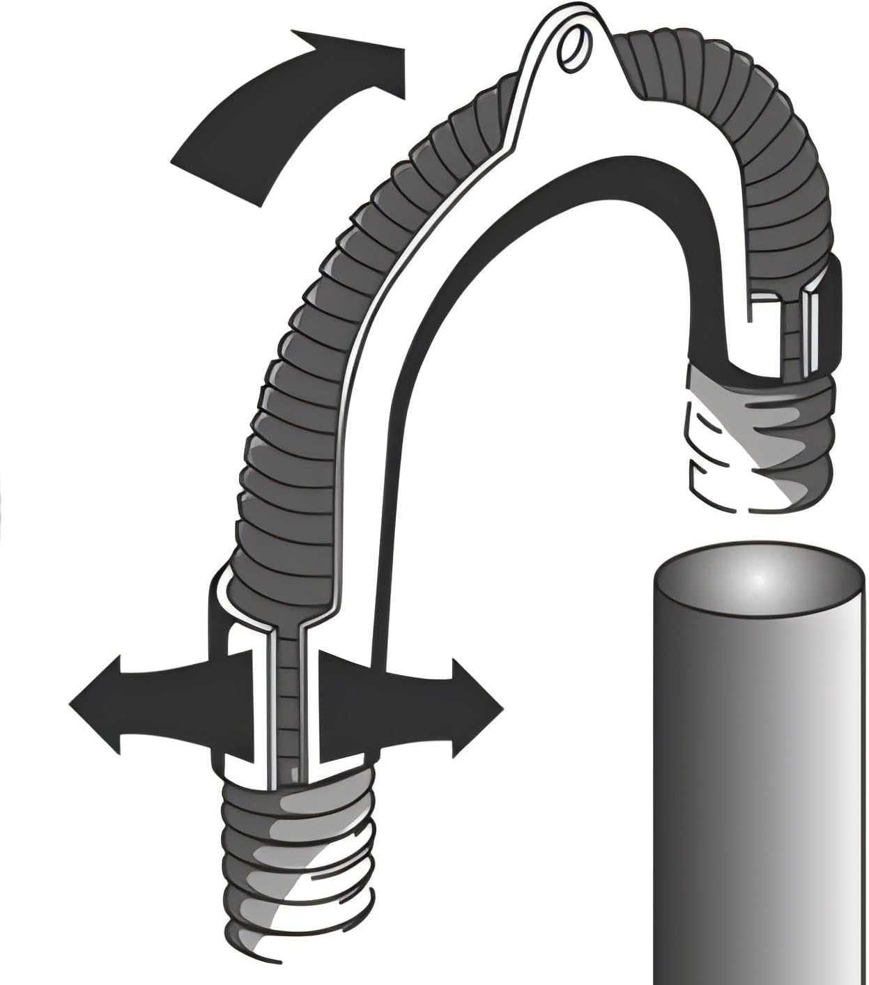 3pcs U Shaped Drain Hose Hook, Gray, Plastic, HolderHook, Replacement Dishwasher Hoses, Washing Machine Drain Hose Holder