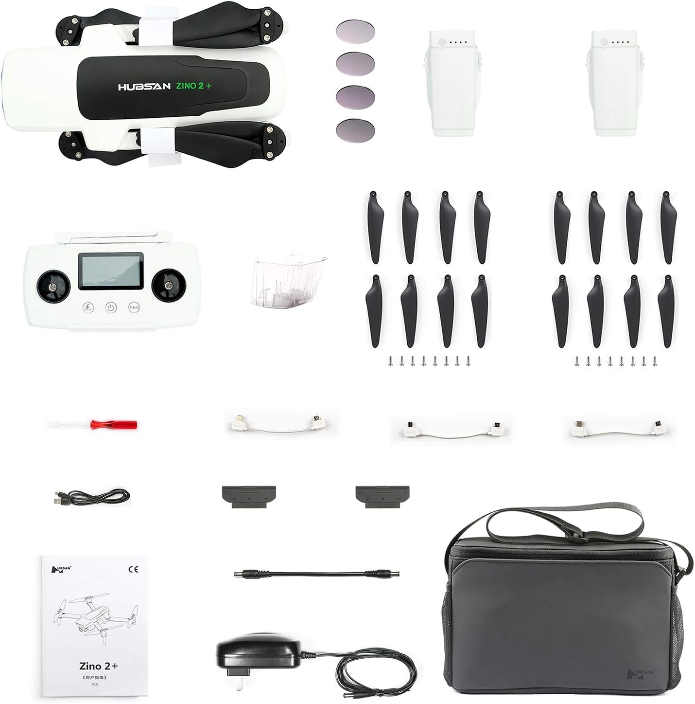 Hubsan Zino 2 Plus 4K Drone 60fps Camera with 3-Axis Gimbal, GPS FPV Live Video RC Quadcopter for Adults, 9KM SyncLeas Transmission, Auto Return Home, 35min Flight Time