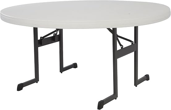 LIFETIME 80125 Professional Round Folding Table, 5, Putty