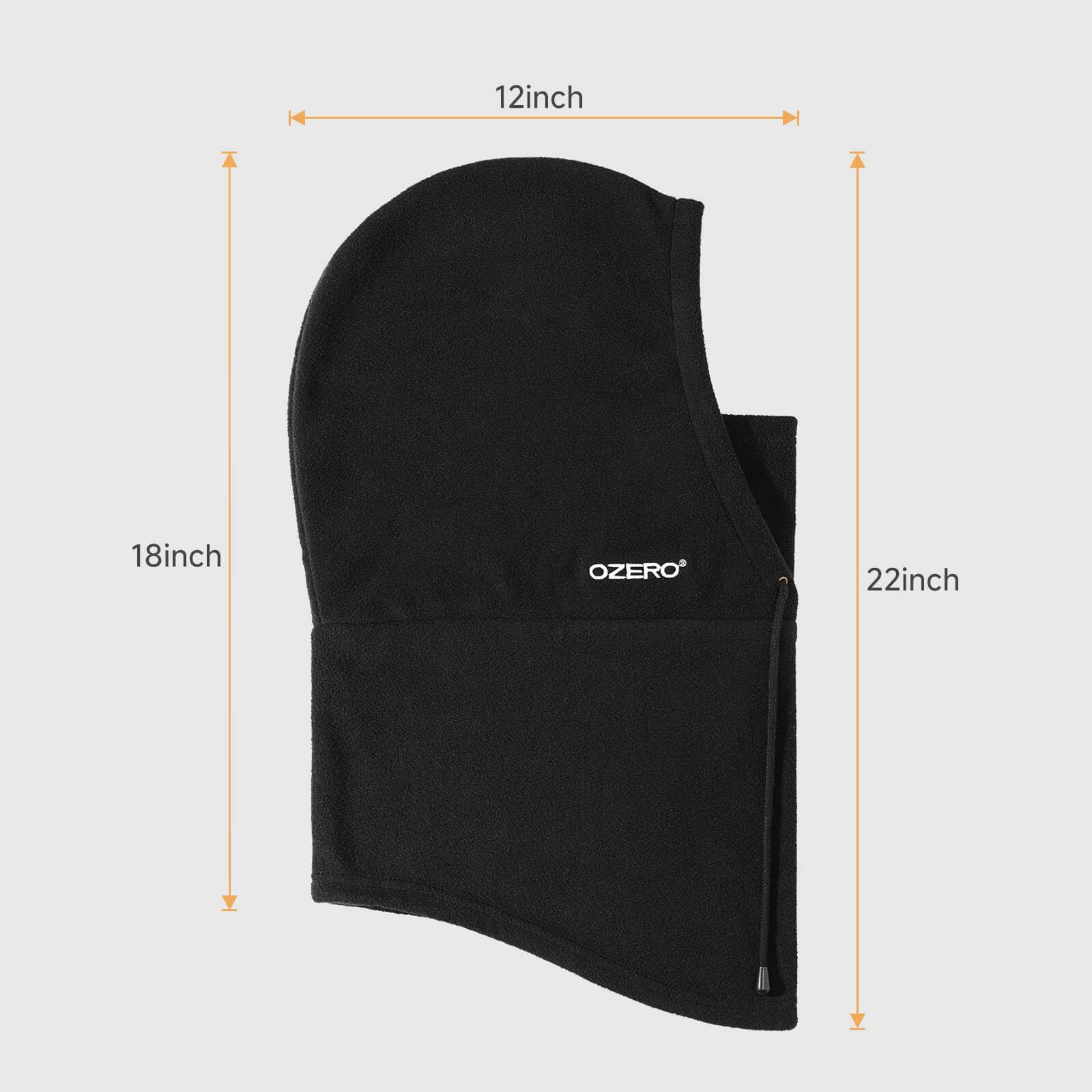 OZERO Pasamontañas: máscara de esquí con capucha de forro polar de invierno para hombres y mujeres, pasamontañas convertible, gorra, bufanda
