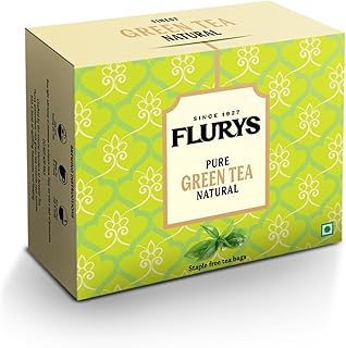 Flurys Pure Green Tea – 100 Teabags Foil Pack I Premium Green Tea | Detox & Antioxidant Support Price In India