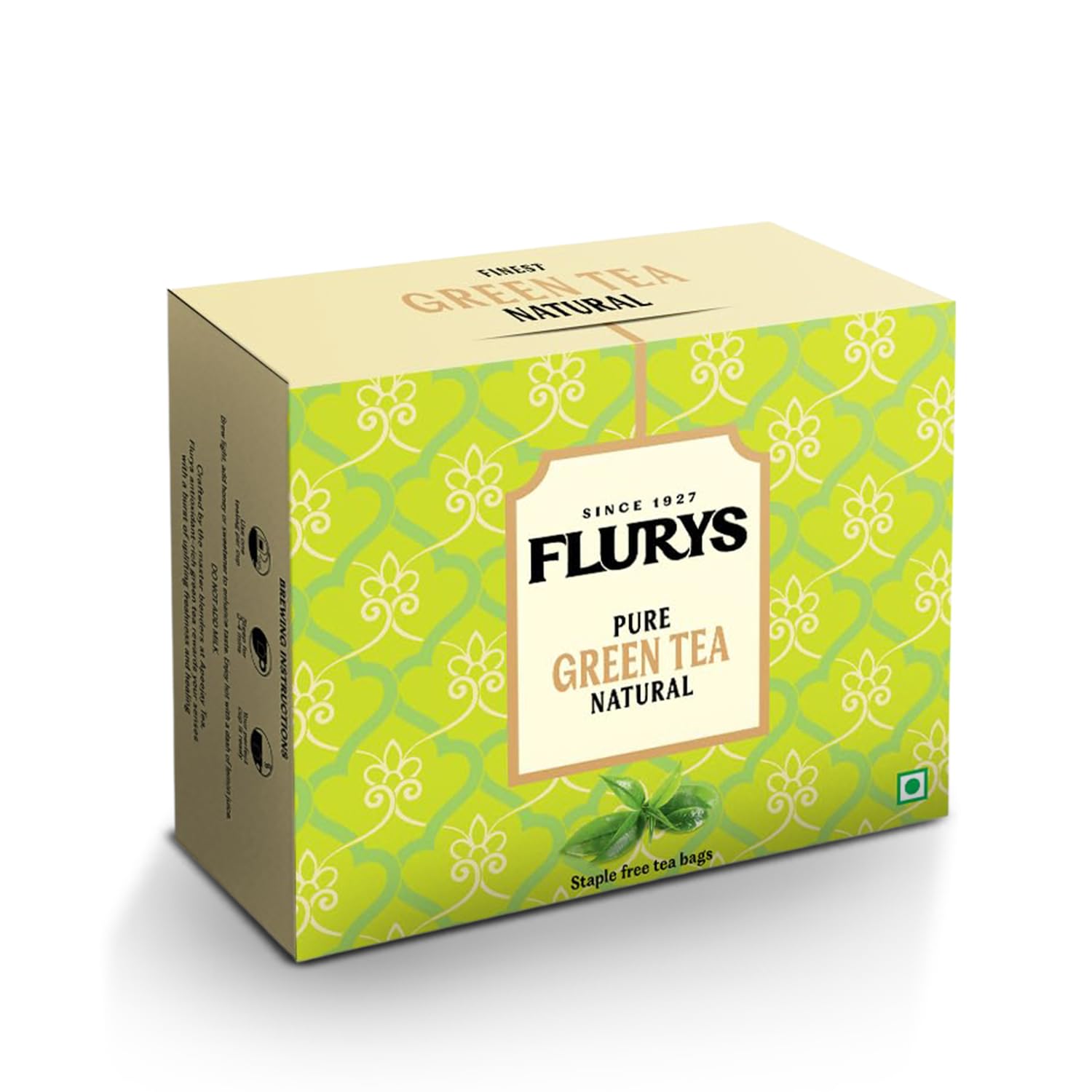 Flurys Pure Green Tea – 100 Teabags Foil Pack I Premium Green Tea | Detox & Antioxidant Support