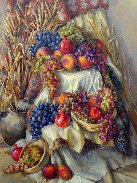 DIY Paint by Number Fruit Hand Painted Painting Art Drawing On Canvas Gift Pictures by Numbers Still Life Kits Home AB1 50x65cm no Frame