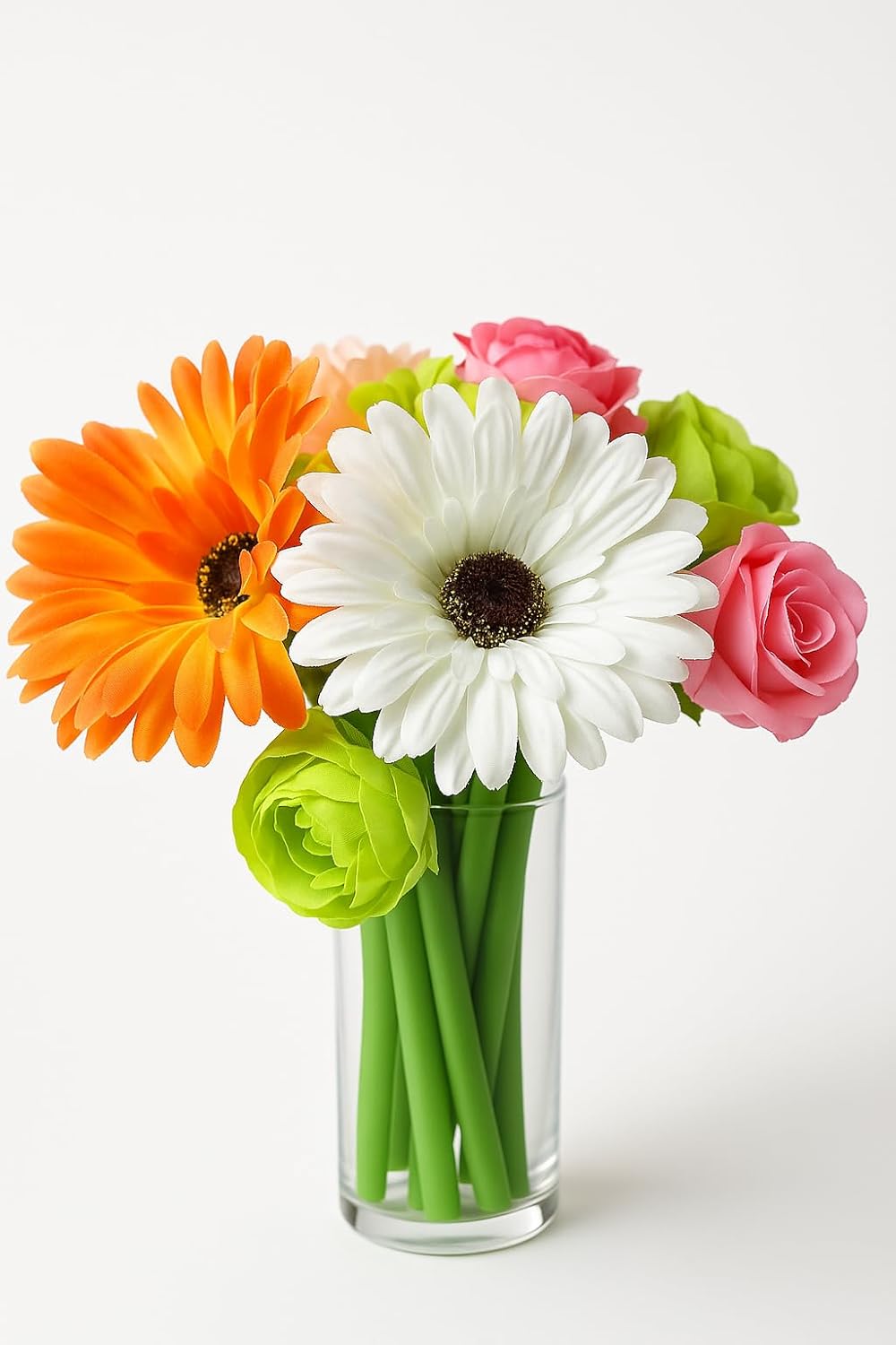 12-Pack Artificial Flower Pens in Decorative Display Cylinder – Realistic Floral Ballpoint Pens for Office, Home Décor, Events & Gifting – Beautiful Assorted Colors