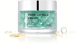 PDRN Hyaluronic Capsule Cream with 5 Ceramide,B5, Oligopeptide-1 & Arginine Gel Base,Sodium DNA Microcapsule Moisturizer Anti-Redness Anti-Aging for Sensitive Oily Combination Skin1.69 OZ
