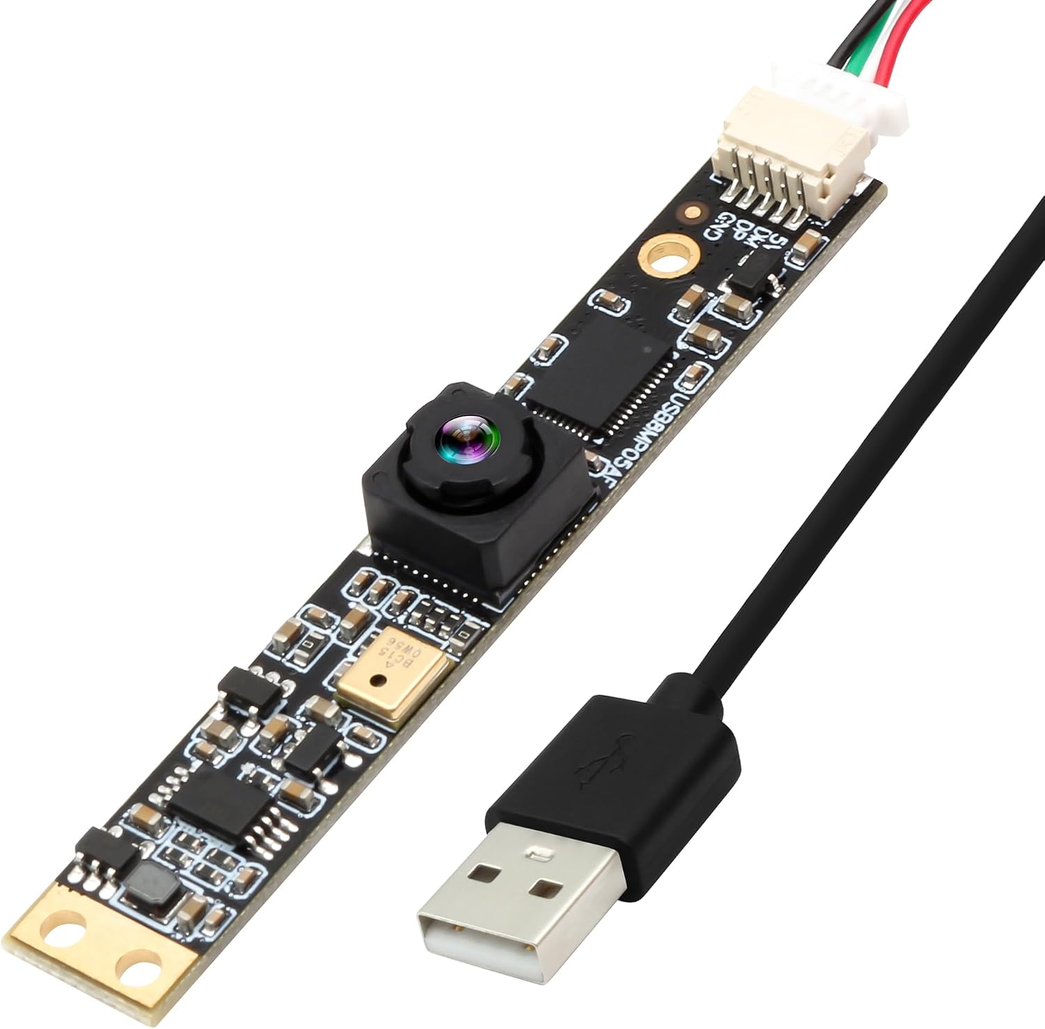 8MP 2448P USB Camera Module with Microphone, 30fps HFOV 105° Wide Angle Lens,Plug and Play for Windows, Mac OS, Raspberry Pi, Linux, 3D Printer,Laser Engraver,Machine Vision