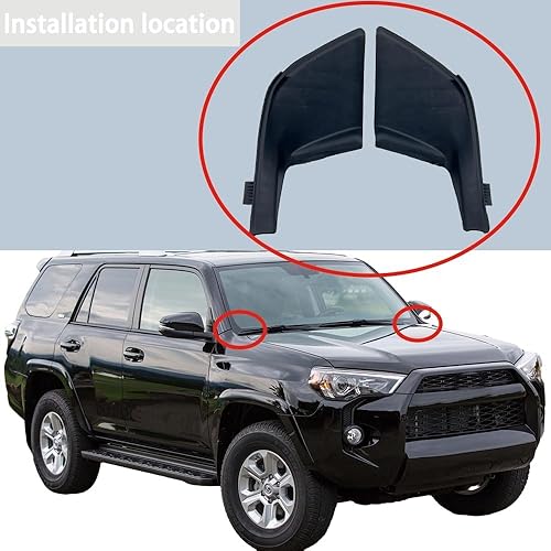 Miniatura 4 de Peintu - Cubierta del parabrisas derecho e izquierdo, panel de ajuste del guardabarros, sello de guardabarros compatible con Toyota 4Runner
