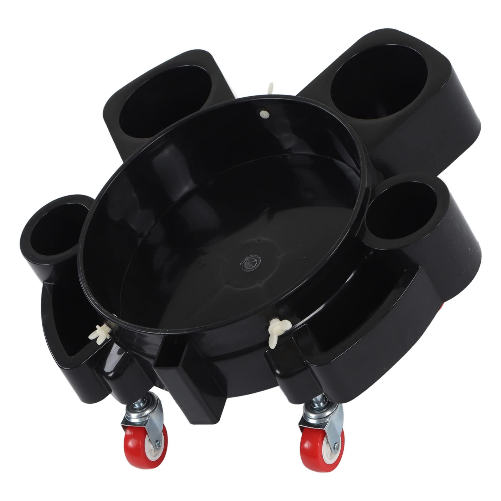 Aramox Rolleimer-Dolly, PP, Robuster Roll-Dolly für die Autowäsche, 300 Mm, mit 5 Lenkrollen, 3 Feststellschrauben, 2 Bremsrädern für Autopfleger, Hausbesitzer