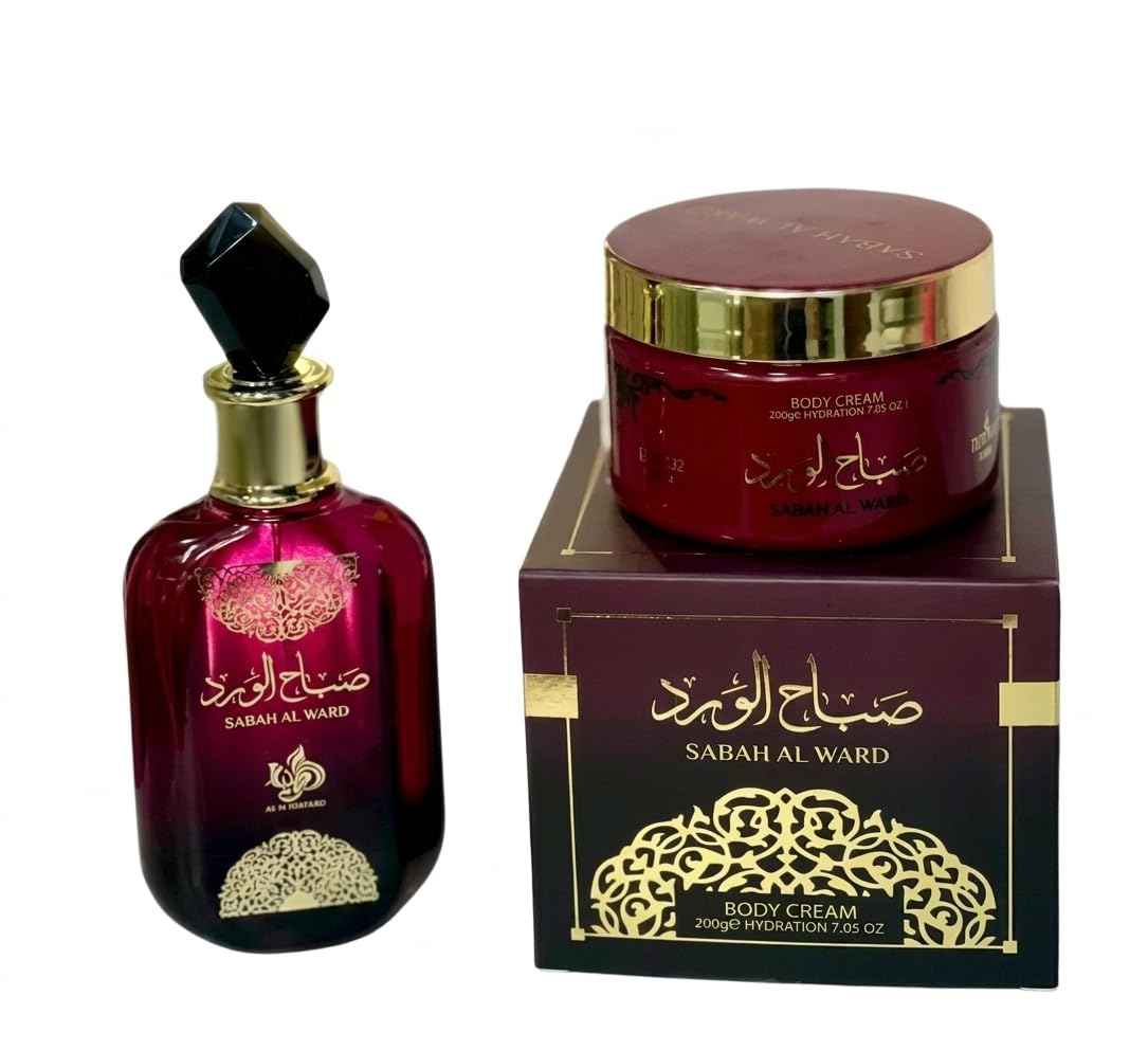 Kit Sabah Al Ward Perfume Arabe Feminino 100ml + Creme Hidratante