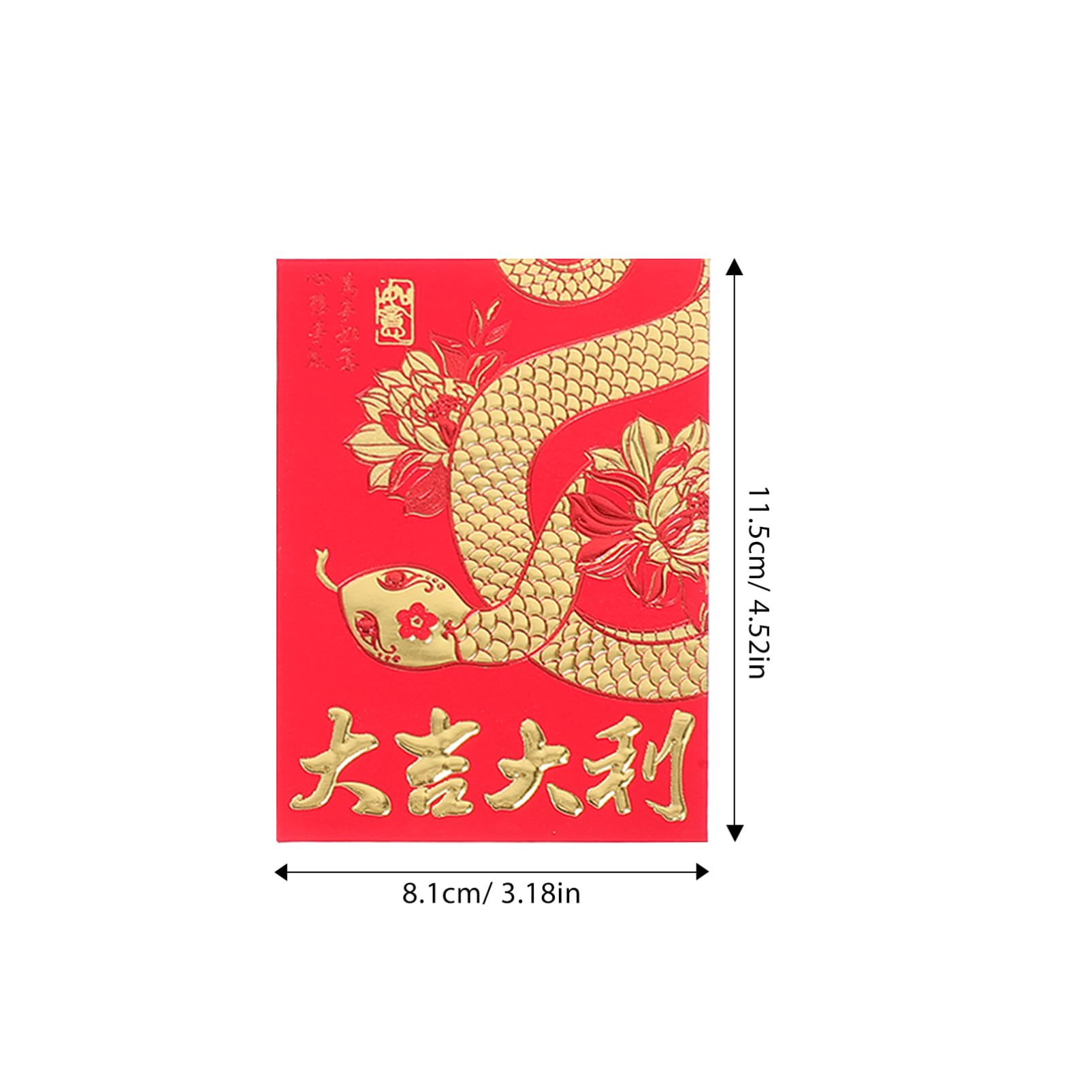 PartyKindom Money Envelopes for Cash 36 Pcs Red Envelopes Chinese New Year of The Snake Lucky Money with 6 Designs - Image 3