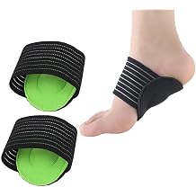 2Pcs Universal Arch Support Insoles,Flat Feet Orthotic Inserts with Adjustable Strap for Plantar Fasciitis Relief,Foot Heel Pain,Fallen Arches & Metatarsal Support for Men and Women Green Thick