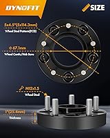 Vista 3 de dynofit Espaciadores de rueda de 5 x 4.5 pulgadas de 1 pulgada para Genesis, Hyundai Genesis Coupe/Elantra, 67.1 Hub Centric 5x114.3