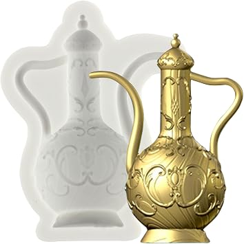 Vintage Teapot Silicone Mold Teapot Fondant Chocolate Molds for Cake Decoration Cupcake Topper Candy Polymer Clay Gum Paste