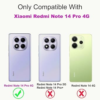 RFID Wallet Phone Case for Xiaomi Redmi Note 14 Pro 4G Black