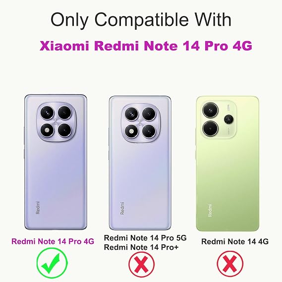 RFID Wallet Phone Case for Xiaomi Redmi Note 14 Pro 4G Black