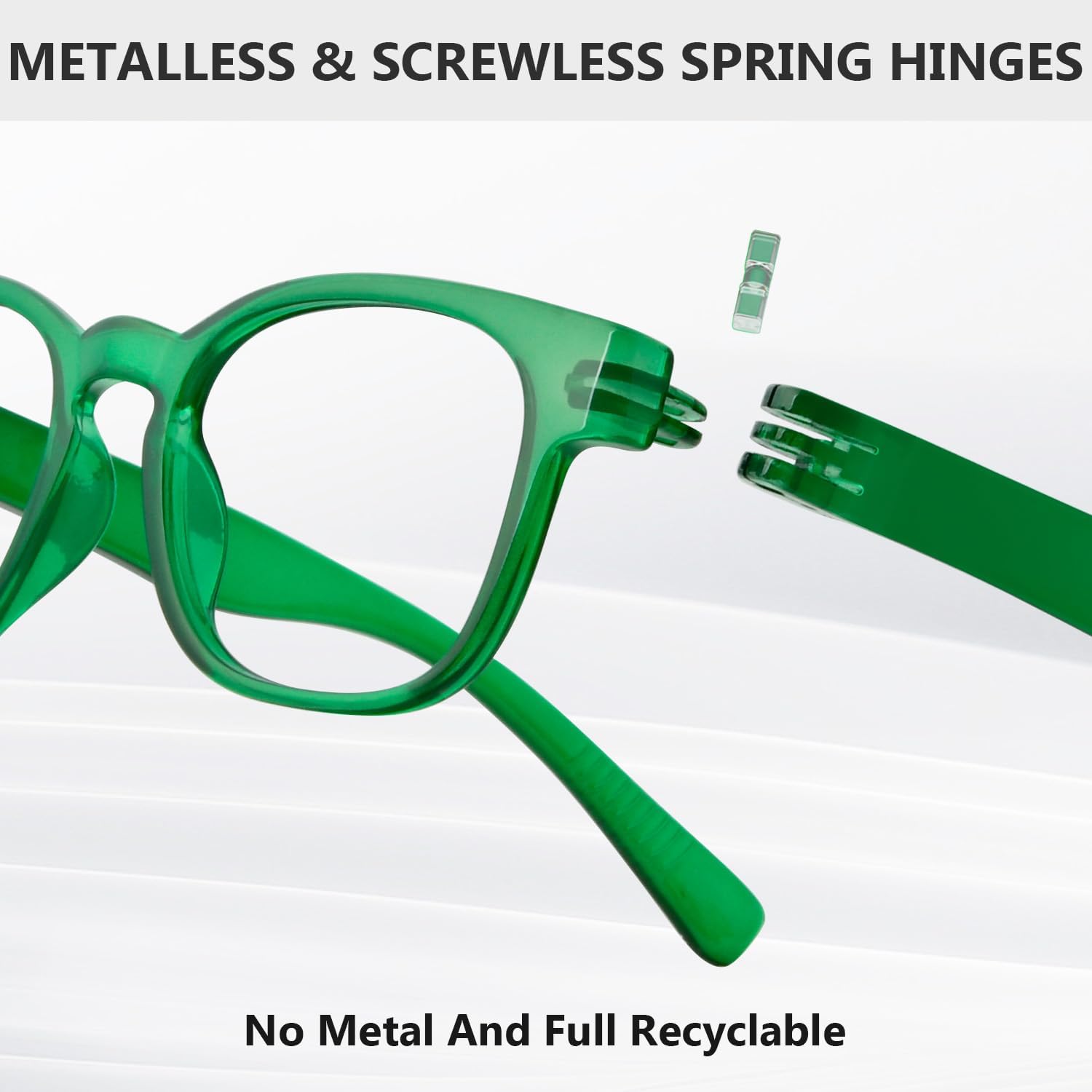 Eyekepper Women's Reading Glasses Metalless Screwless Spring Hinges 6 Pack Ladies Readers Cheaters - Mix +1.5