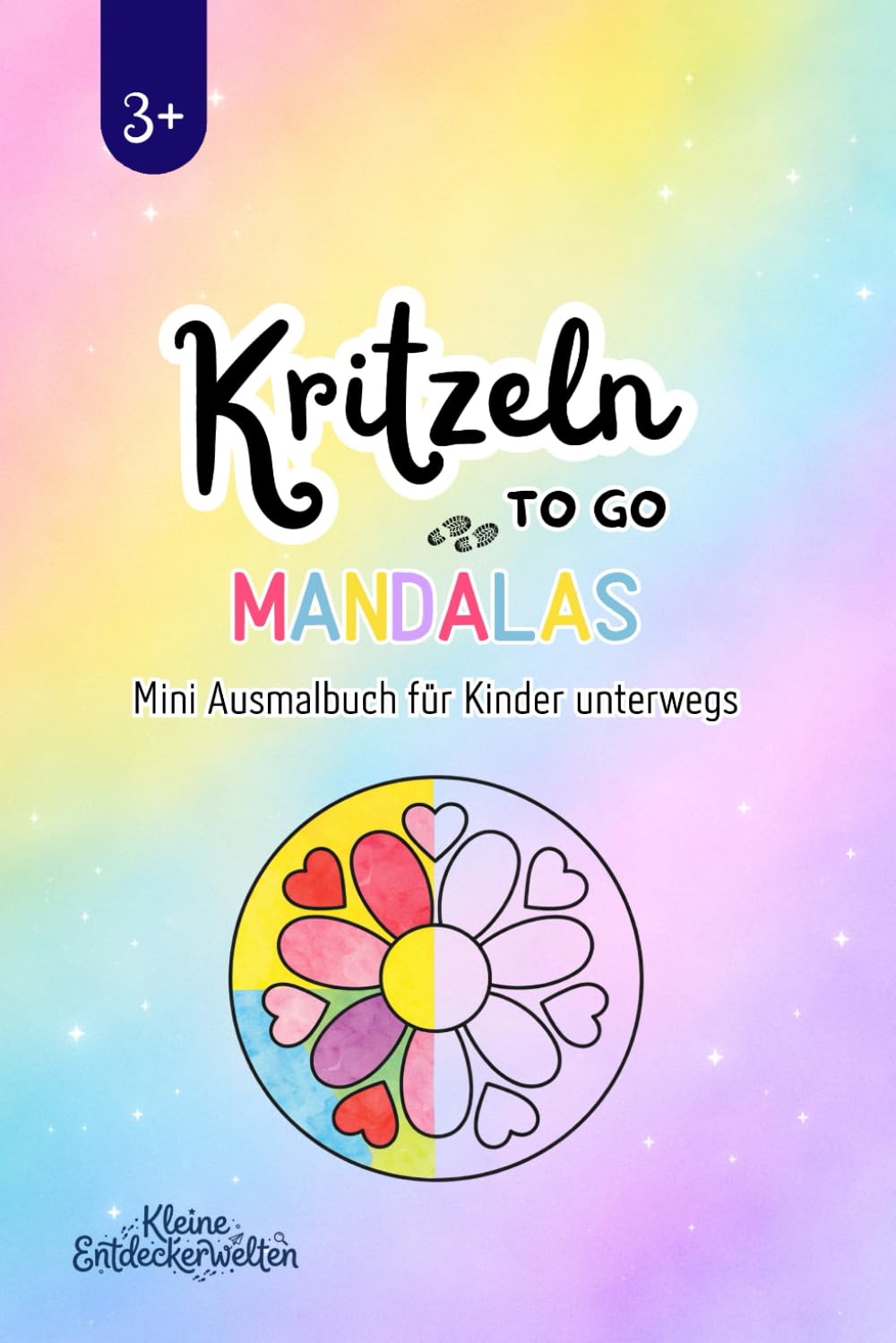 Kritzeln To Go - Mandalas: Mini Ausmalbuch für Kinder unterwegs | Einfache Mandalas zum Kreativ werden | Ab 3 Jahren