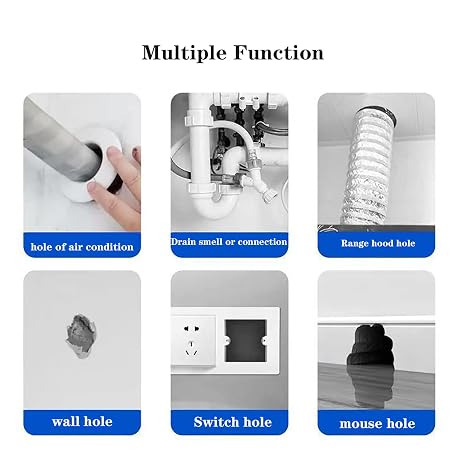 Duct Seal Repair Sealing Clay 12 Pack White Seal Putty, Quick Mending Mud for Drain Connection, Wall Hole, Air Conditioning Hole