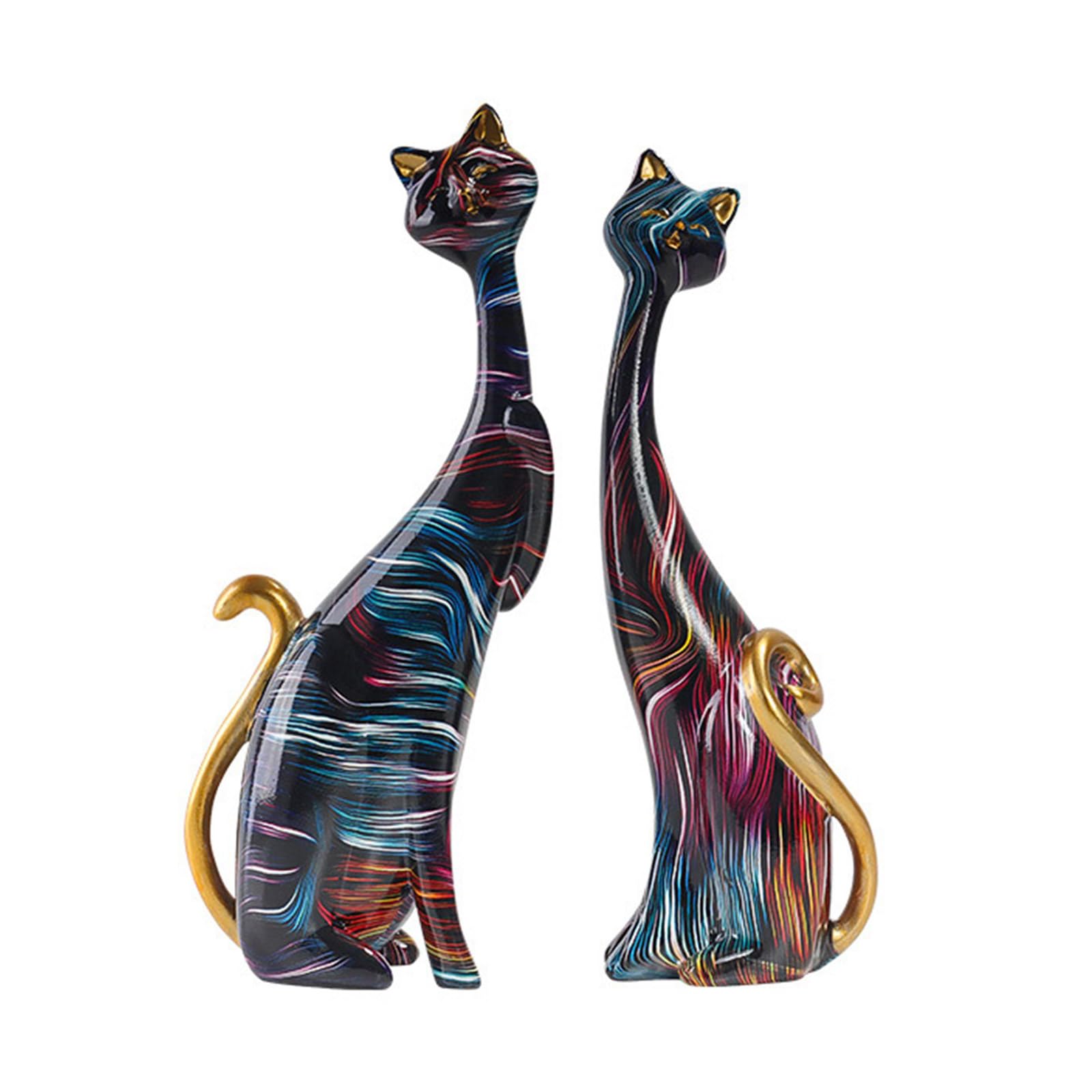 Kalttoy European 2pcs Oil Painting Statues Animal Modern Sculpture Room Decoration Accessories Sculptures for Home Oil Painting Statues