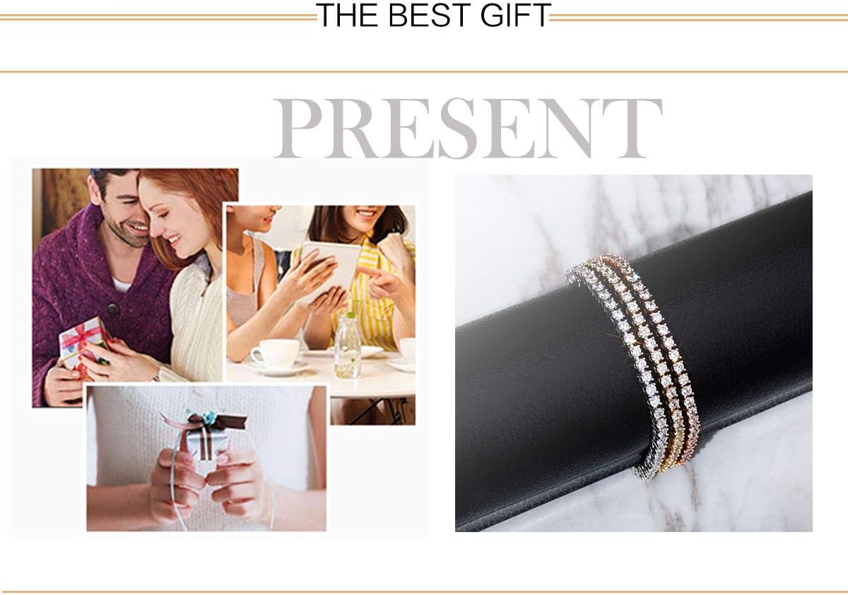 TOPGRILLZ Tennis Ankle Bracelet Gold Anklet Adjustable with Extension 14K Gold Plated Iced out Diamond 3-6mm Fashion Stylish Foot Jewelry for Women - Image 4