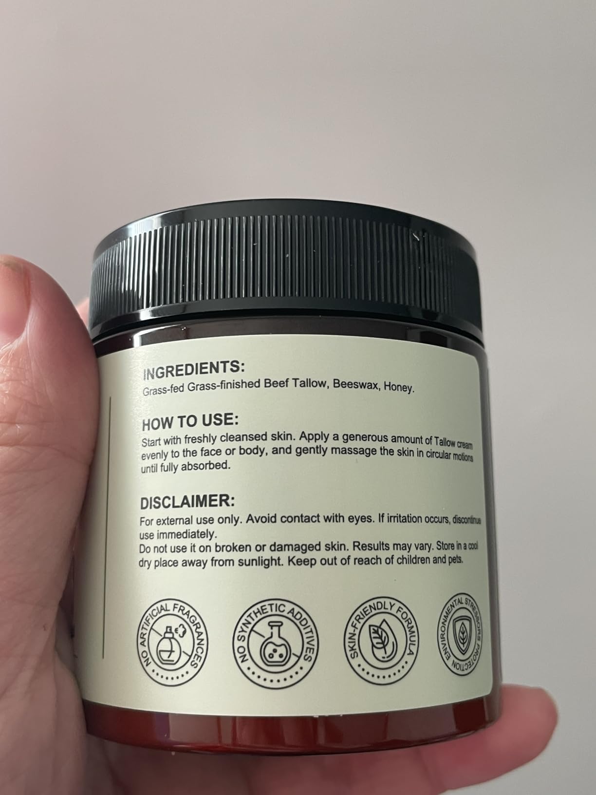 ReliCo Whipped Beef Tallow for Skin Face Moisturizer - Organic Whipped Grass Fed Beef Tallow with Honey Cream for Body, Unscented, 2pcs