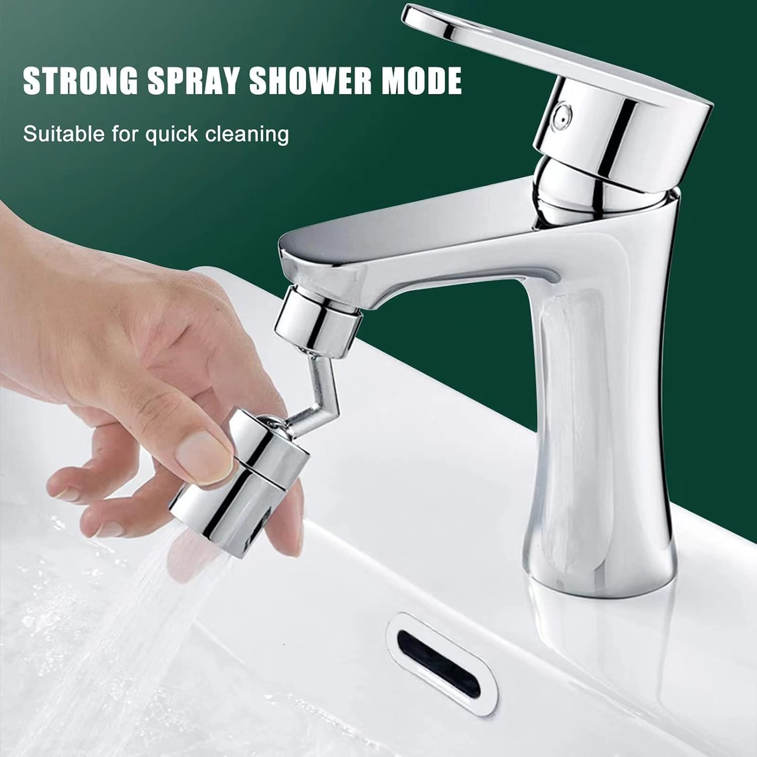 ZZSFTOO Splash Filter Faucet Aerator - 720 Universal Rotating Faucet Extender with Various Faucet Adapter, Faucet Sprayer Attachment for Kitchen Sink Bathroom (2 Pcs)