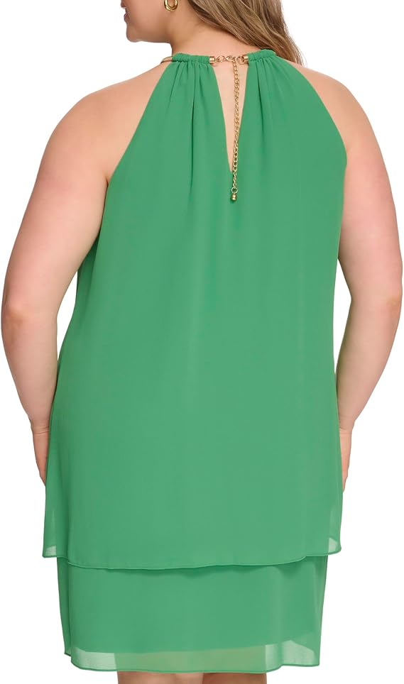 Jessica Howard Women's Chiffon Halter Neck Shift Mini Dress