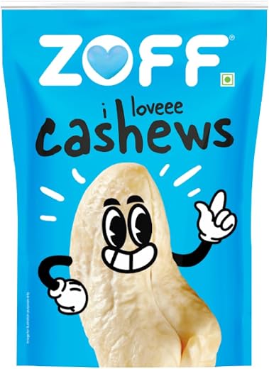 ZOFF Cashews - Premium W320 Whole Cashew Nuts for Snacking, Cooking &amp; Baking - Naturally Nutritious &amp; Delicious – 250g