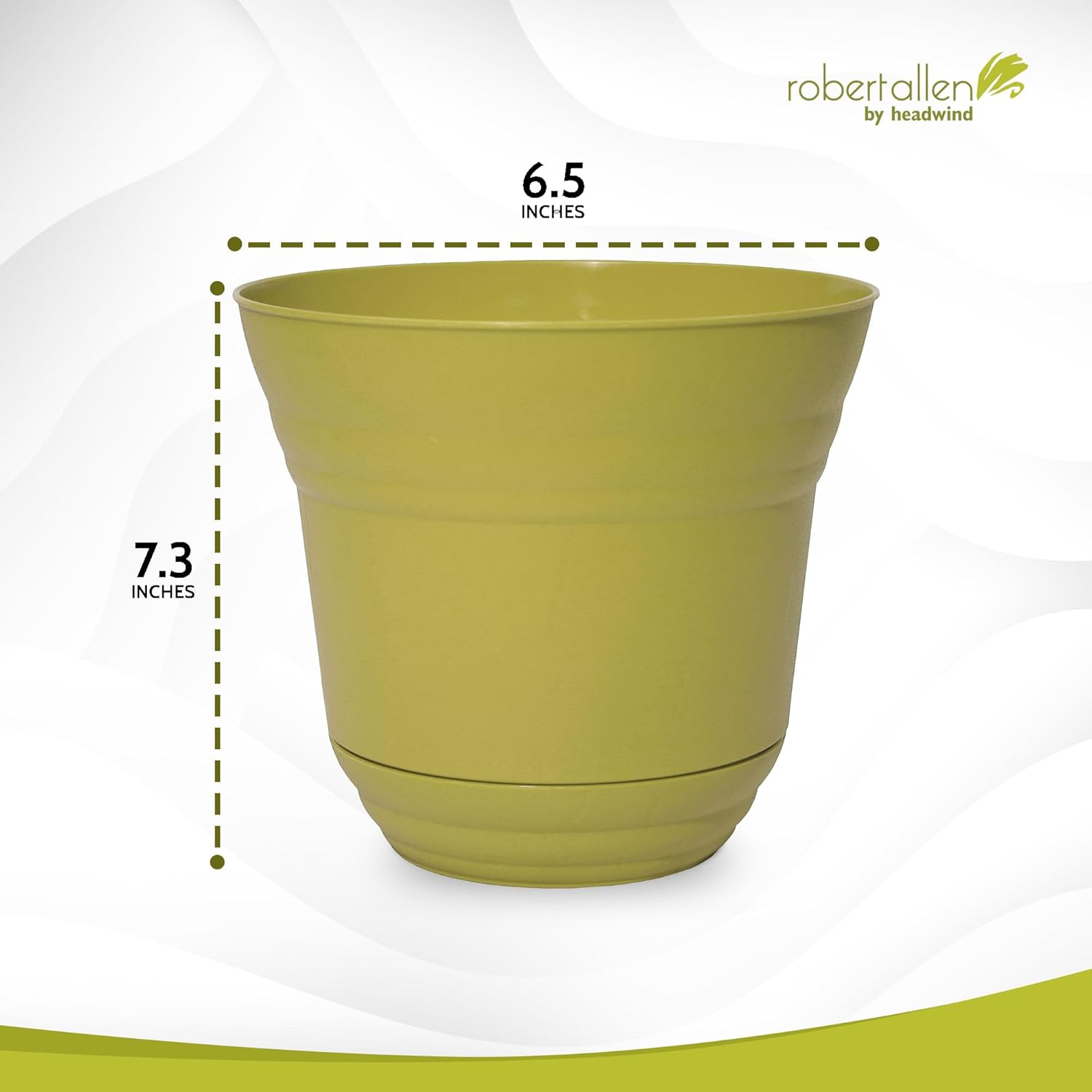 Robert Allen PIM01204 Traverse Flower Pot Planter, 7", Meadow Color