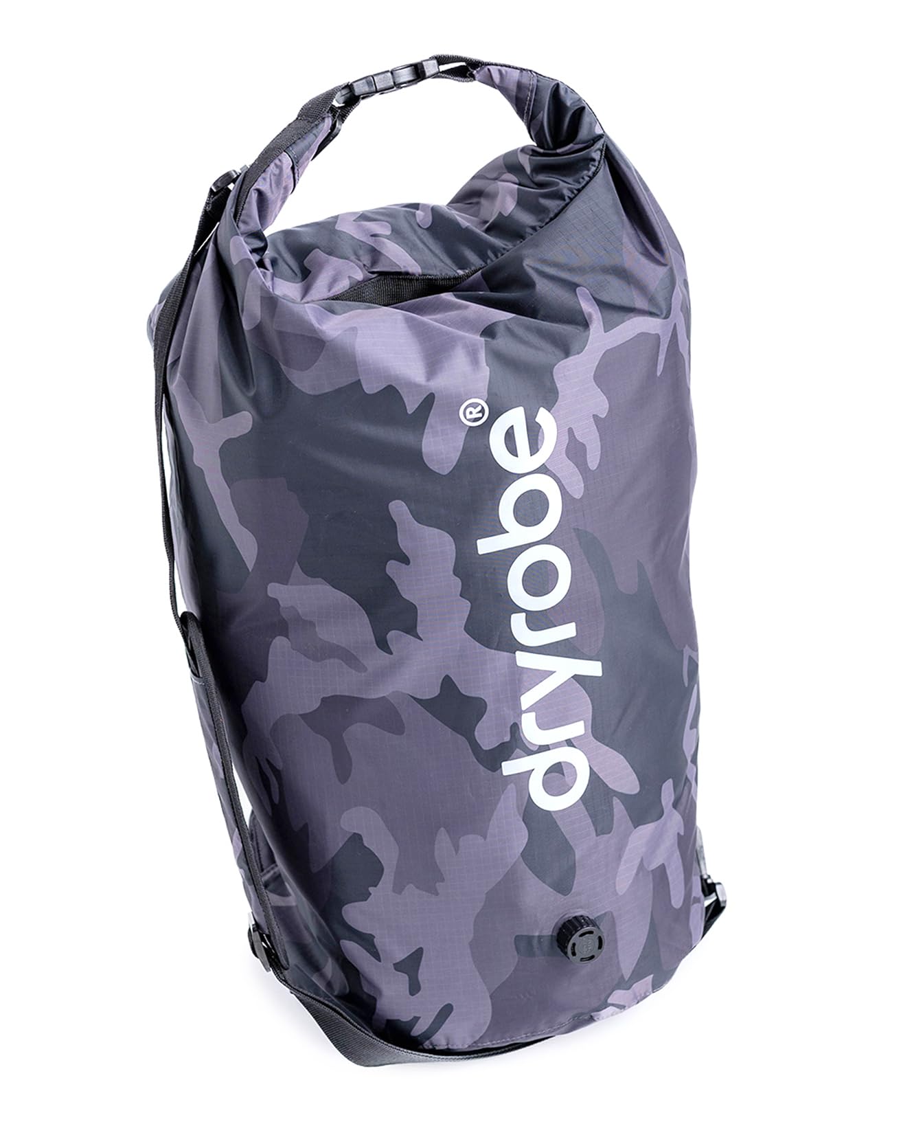 Dryrobe® Travel Compression Bag - Large Compact Waterproof Bag for Travel & Sports Storage - Wet Bags for Swimming/Surfing/OCR - Stuff Sack for Wet Clothes with Roll Up Closure - 33 L - Black Camo — image 1