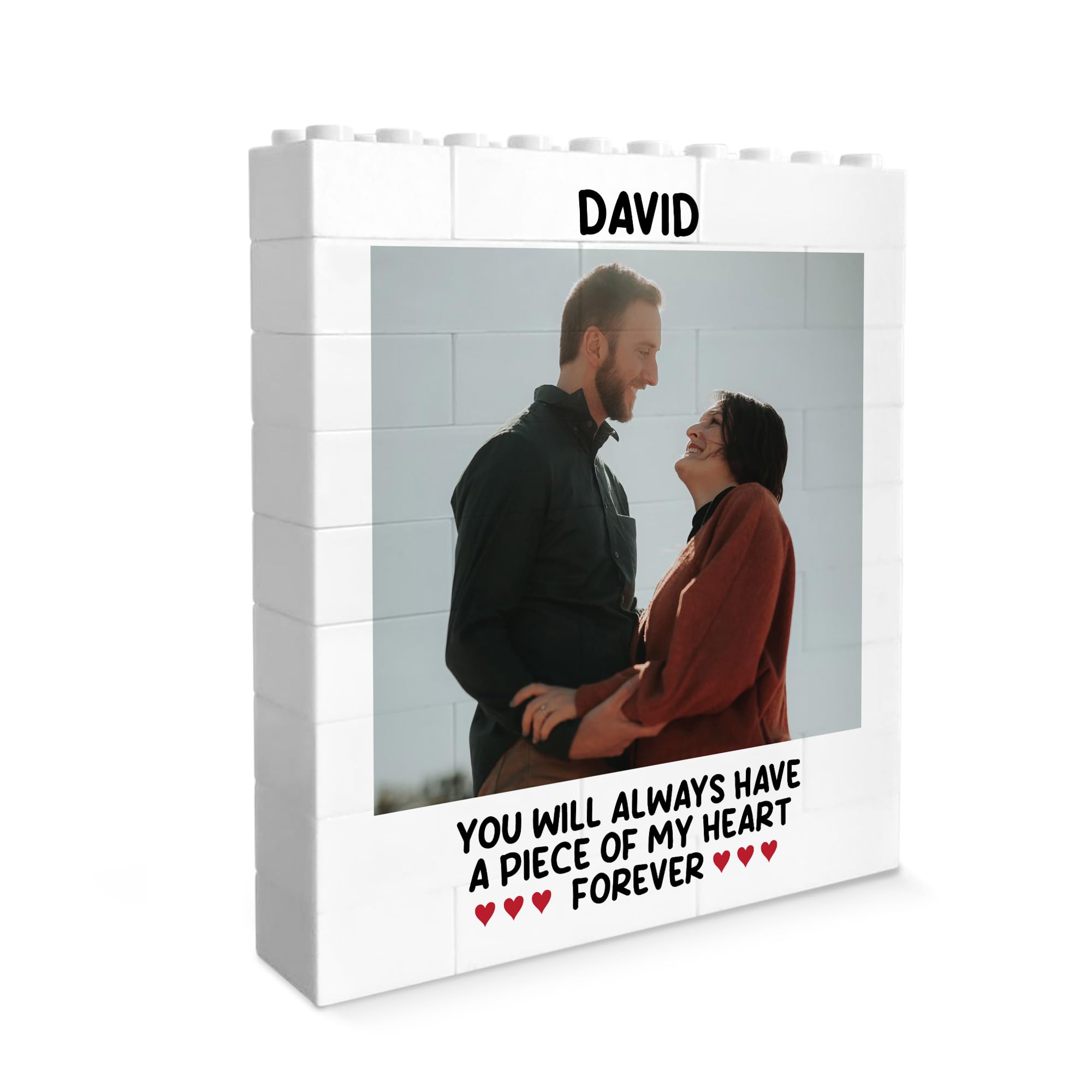 Red Ocean Personalised Couple Photo Plaque Gifts For Boyfriend Girlfriend Husband Wife Anniversary Brick Photo Block Puzzle Gift For Him Her Anniversary Keepsake