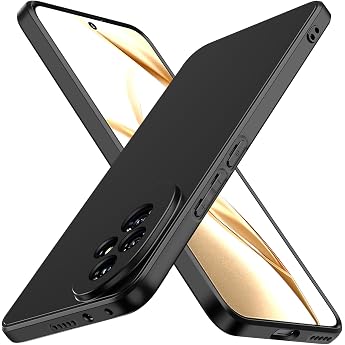 ivoler Silicone Case for Honor 200 5G with Camera Protection Ultra Thin Soft Shockproof Protective Case Flexible TPU Matte Black Mobile Phone Case Scratch-Resistant Case Cover